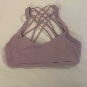 Lululemon Lilac Sports Bra Free To Be Wild Strappy Bra